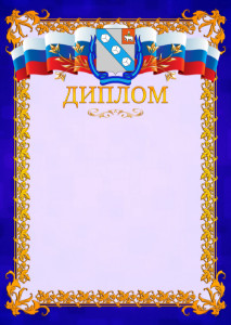 Шаблон официального диплома №7 c гербом Березников