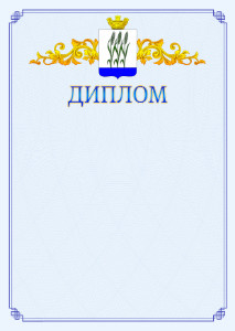 Шаблон официального диплома №15 c гербом Камышина