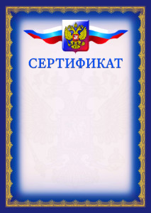Шаблон официального сертификата №6