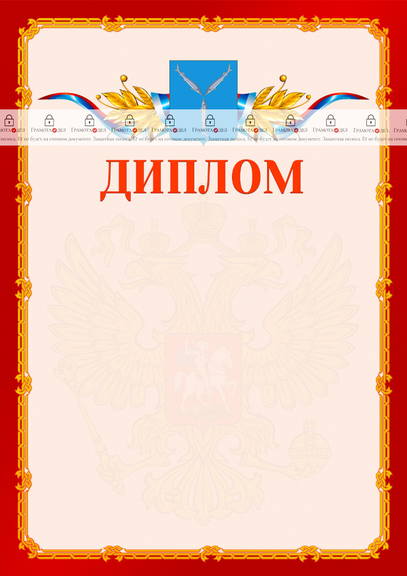 Шаблон официальнго диплома №2 c гербом Саратова