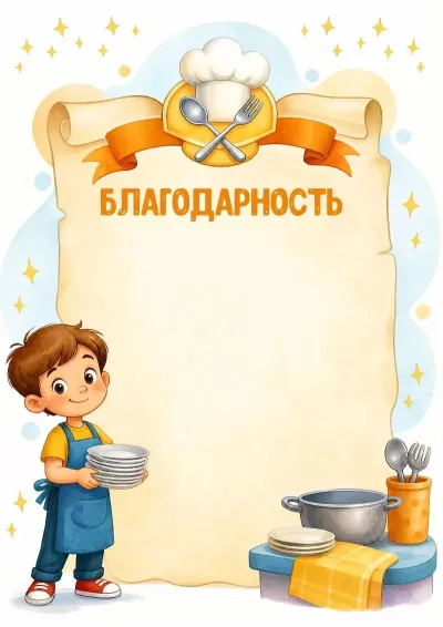Шаблон благодарности «Лучший дежурный»