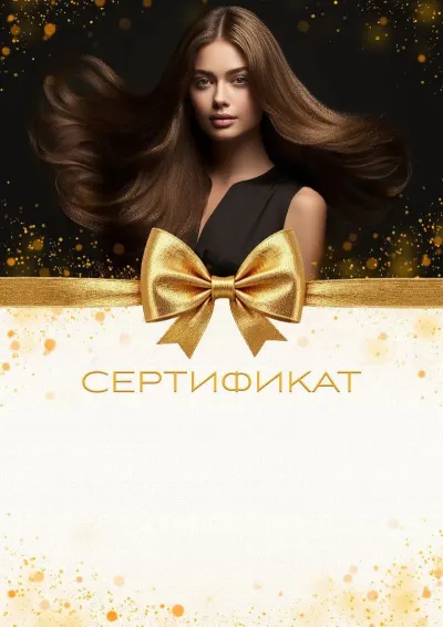 Шаблон художественного сертификата «Сияющий блеск»