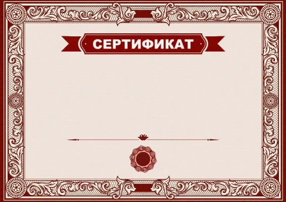 Шаблон сертификата «Силуэт искусства»