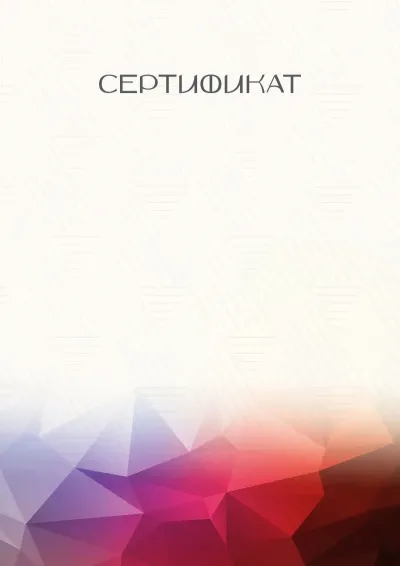Шаблон школьного сертификата «Геометрия стиля»