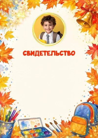 Шаблон свидетельства «Школьные вершины»