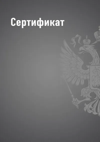 Шаблон сертификата «Государственный стандарт»