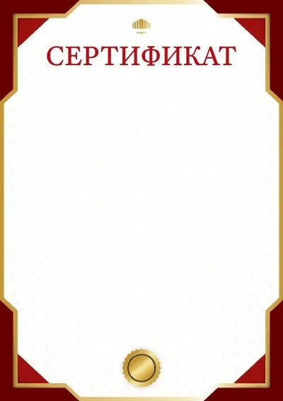 Шаблон сертификаты «Деловой стандарт»