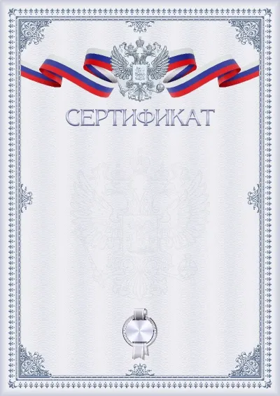 Шаблон сертификаты «Графитовая зима»