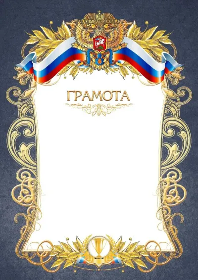 Шаблон официальной грамоты №12