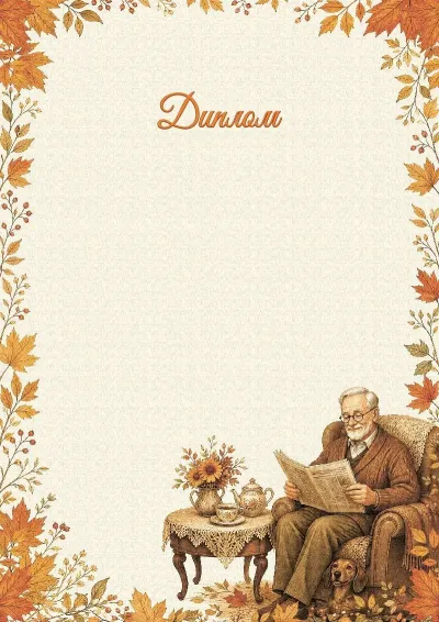 Шаблон диплома «Любимому дедушке»