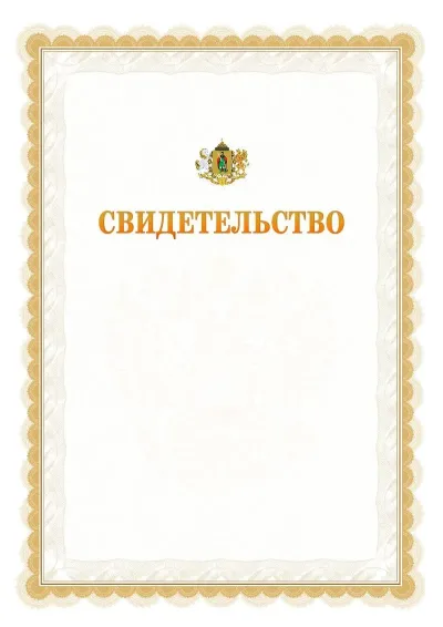 Шаблон официального почётного свидетельства №17