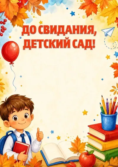 Шаблон школьного диплома до свиданья детский сад «Тропинка к знаниям»
